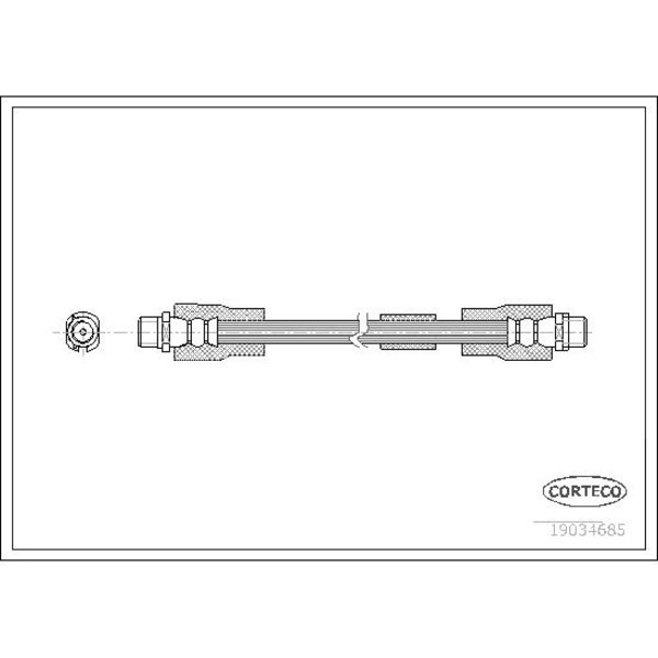 Corteco Brake Hose, 19034685 19034685